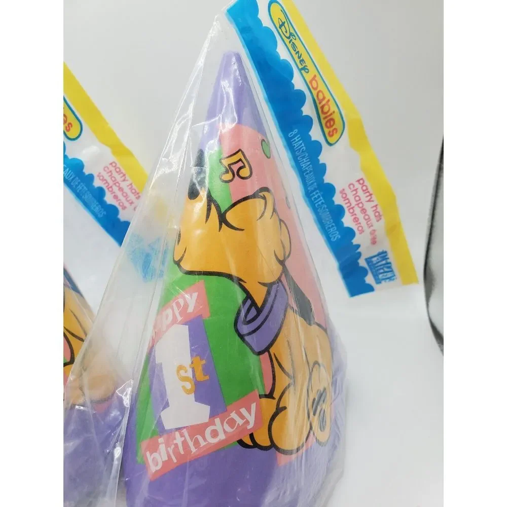 Disney Babies Blowouts Party‎ Hats Vintage Donald Duck Pluto 1st Birthday 16 Pcs